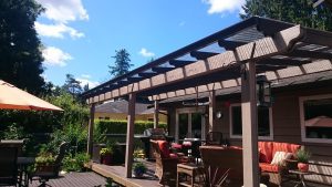 seamless gutter with rain chain